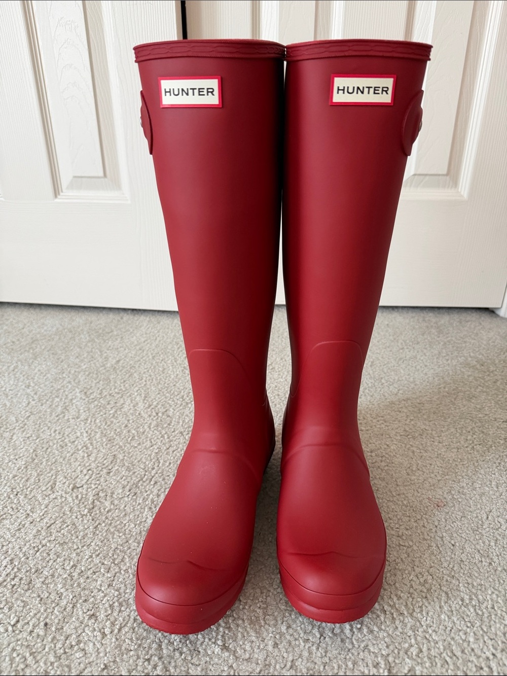Hunter Women's Tall Rain Boots in Burgundy Red - Picture 4 of 4